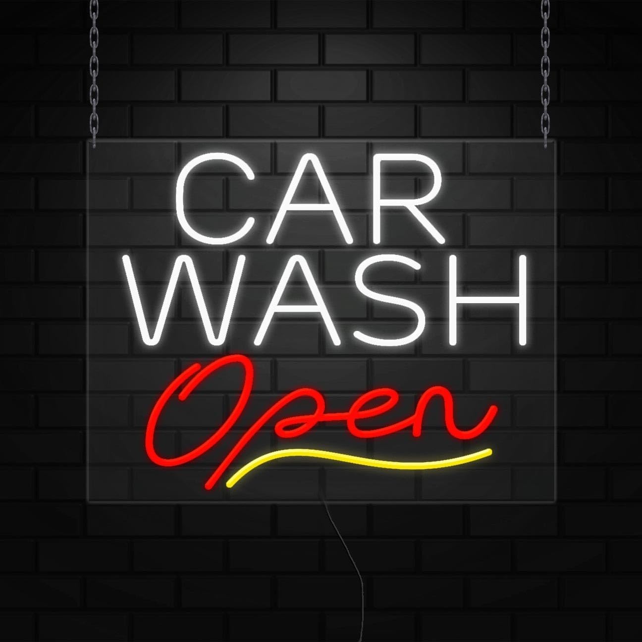 Amazon.com : Car Wash Open Neon Sign for Retail Displays | Value