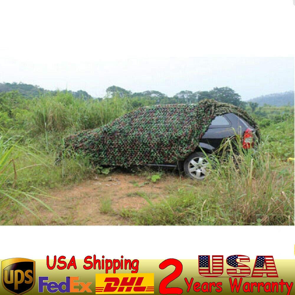 RANZHIX Camouflage Netting Durable Polyester String Woodland Camo Mesh Netting Net 800cmx800cm Camo Net for Camping Military Hunting Shooting Camouflage Sunscreen Nets