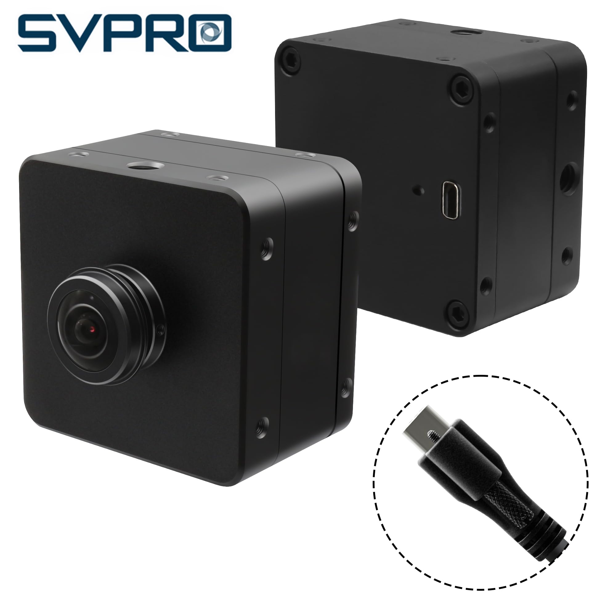 Svpro Fotocamera USB 3.0 da 12 MP, webcam ad alta velocità da 1080p a 230 fps con obiettivo fisheye da 204°e struttura in metallo, fotocamera UVC HD IMX577 per computer e laptop