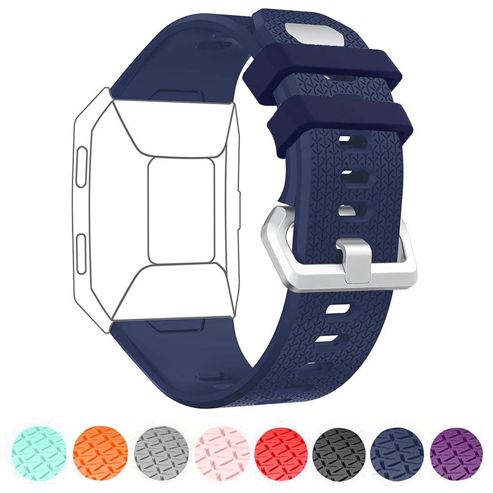 DDWatchband Compatible with Fitbit Ionic Straps Men Women, Soft Silicone Adjustable Sport Wrist Strap Replacement for Fitbit Ionic Watch Strap