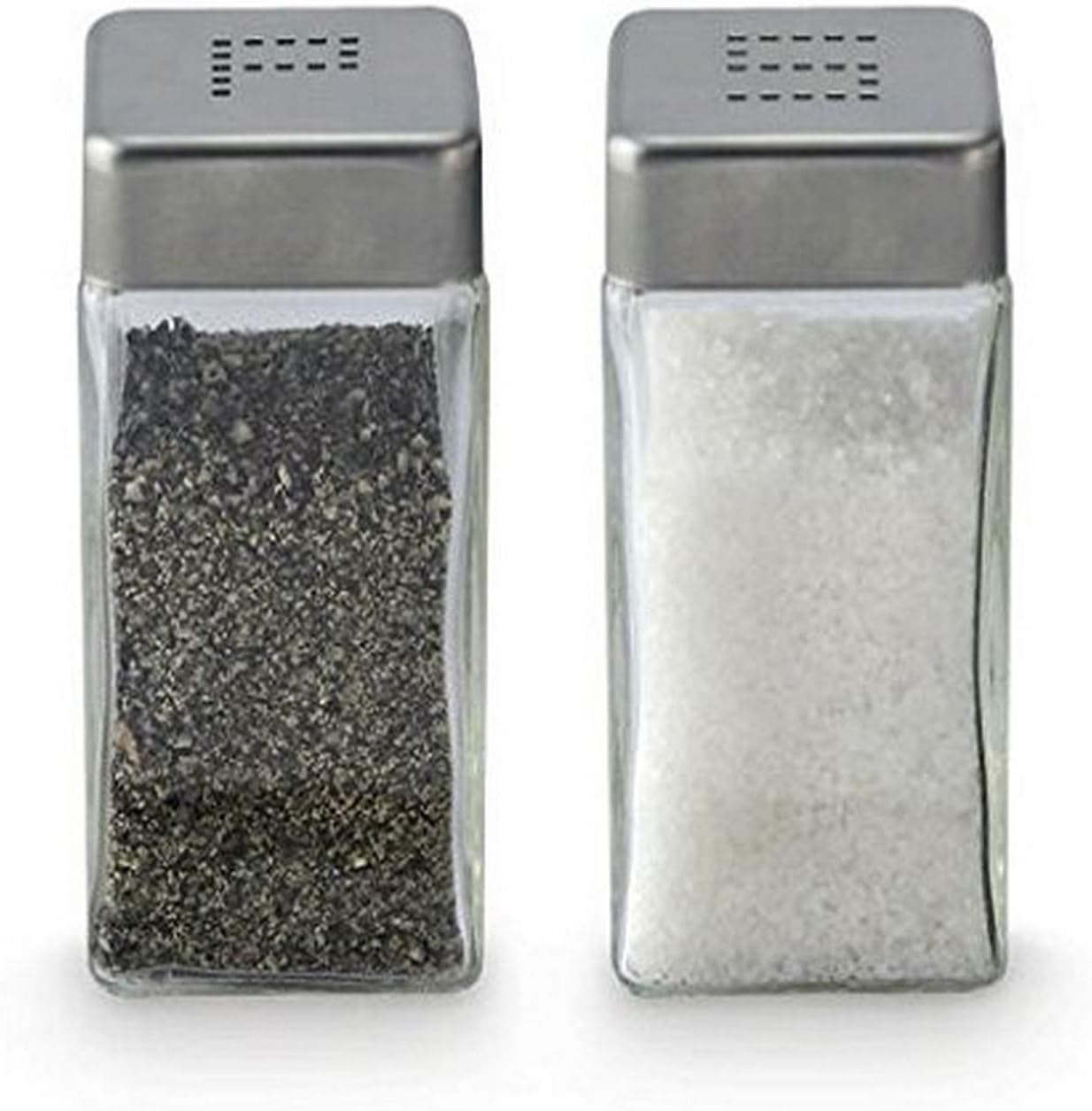 Cuisinox Stainless Steel and Glass Salt and Pepper Shakers