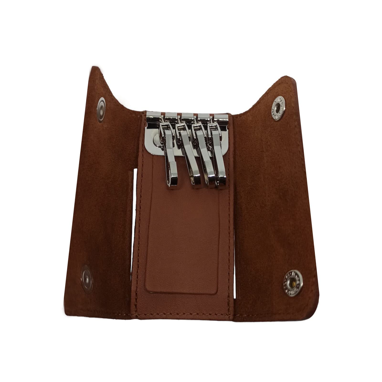 FIONCCI Llavero Piel genuina de Hombre y Mujer con Cierre de Broche – Hecho a mano por artesanos experimentados – Bolsa para guardarlo – Varios Modelos Cuero autentico