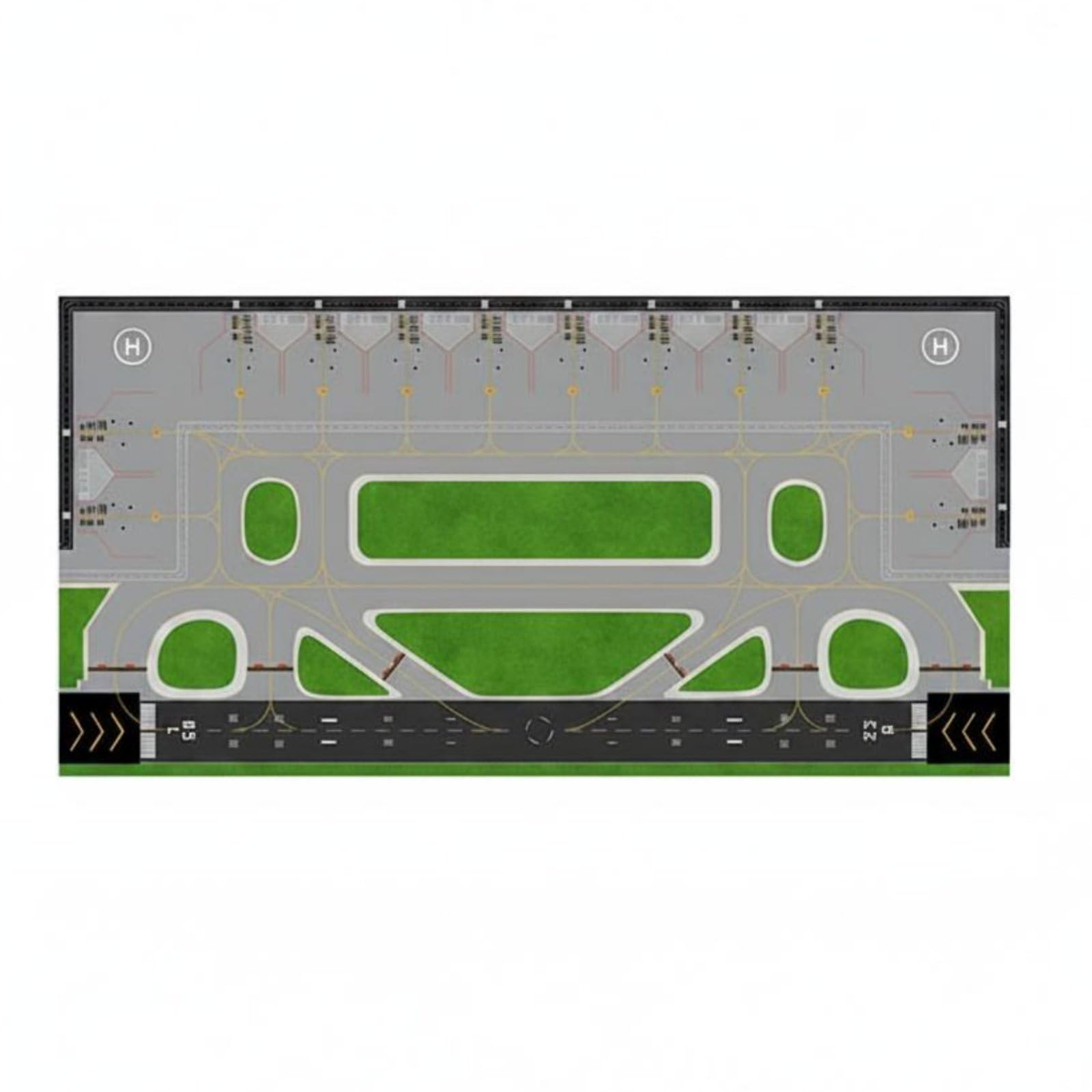 Simulation Flughafen Szene Diorama Matte, 2.4 1.2 Meter, 12 Stellplätze, Folienmaterial, Wasserdicht Und Verschleißfest