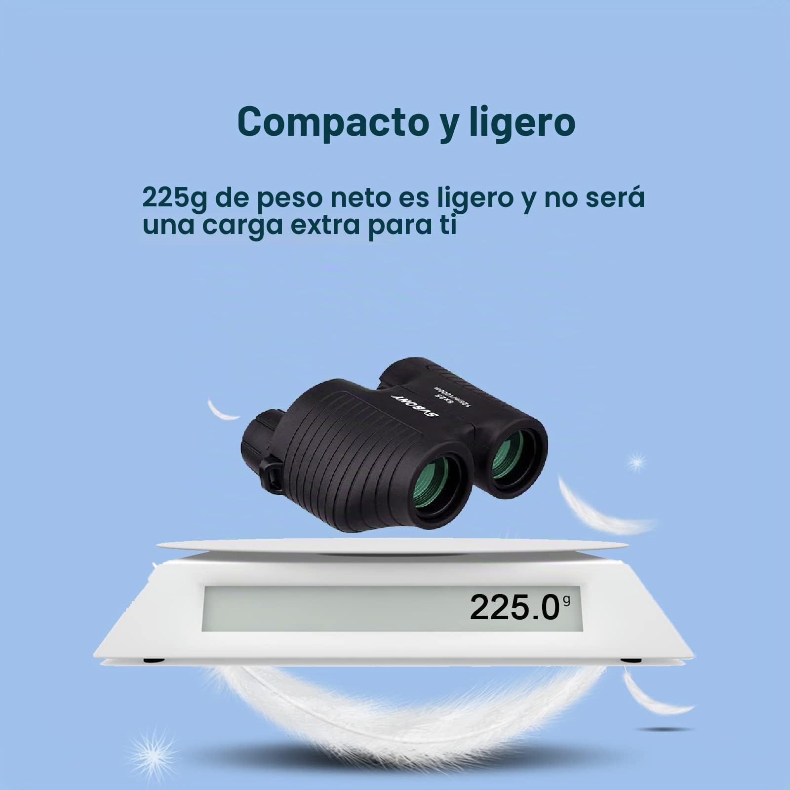 SVBONY SV10 - Prismáticos de 8 x 25 mm para Deportes, porro, Prisma y Concierto, prismáticos de Enfoque automático para fútbol, Rugby, Baloncesto, Deporte, Eventos, Acampar