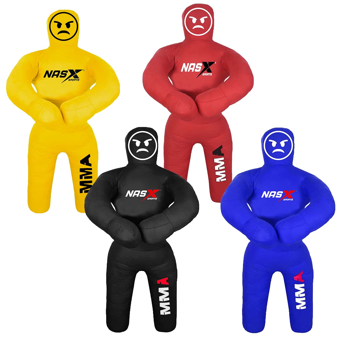 NASX Sports Grappling Dummy Canvas Jujutsu MMA Wrestling Judo Karate Boxing Kids 100CM 120CM (Yellow, 120)