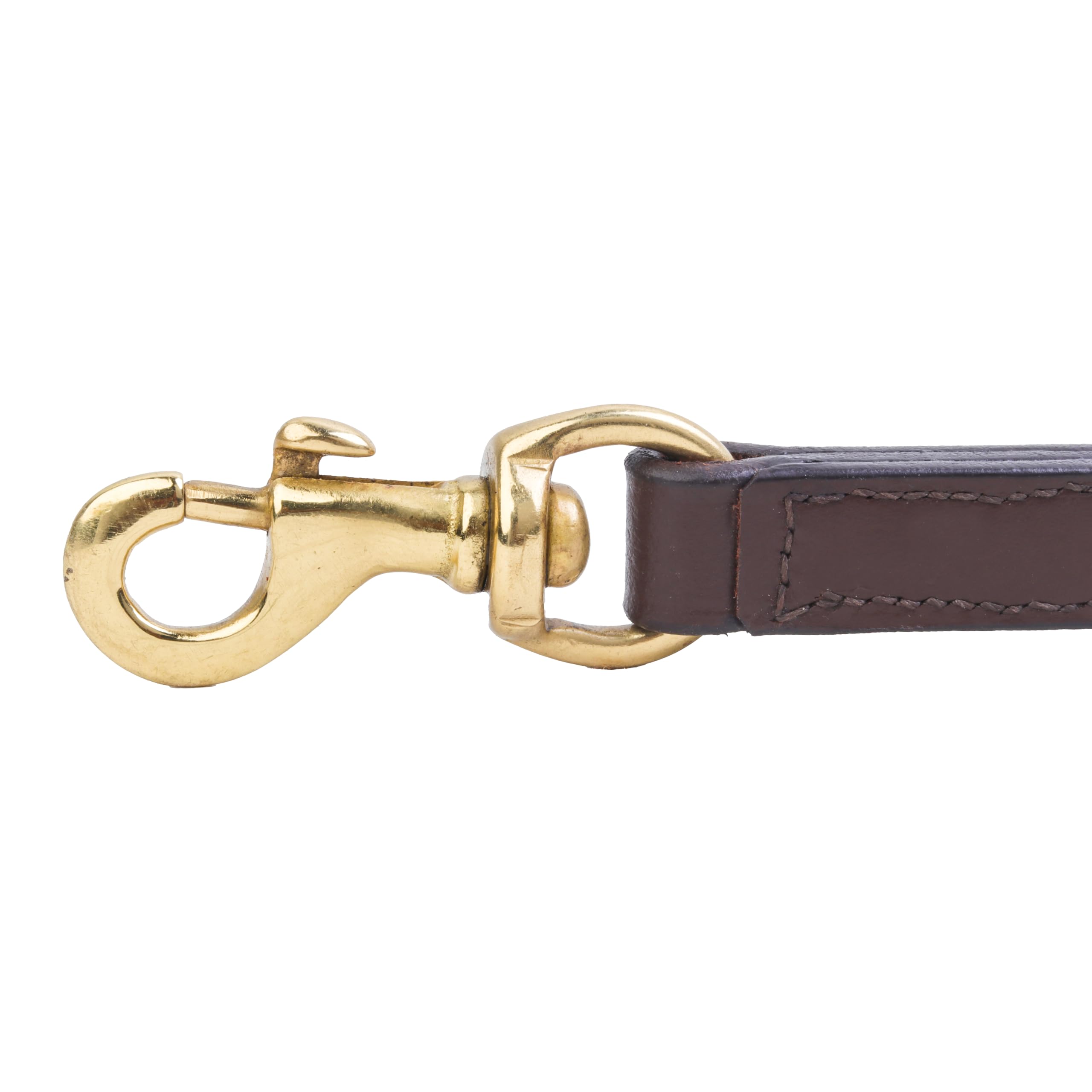 SIE Equestrian Leather Short Traffic Dog Leash 12" (Brown), 12 inches - Image 4