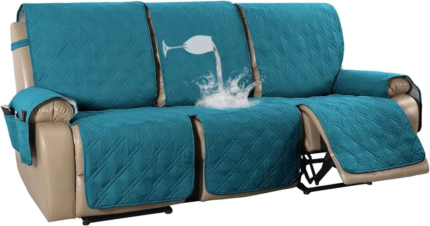 Housse de canapé inclinable imperméable 3 places Deep Teal protectrice et antidérapante