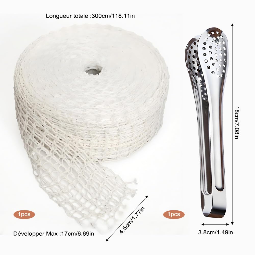Image secondaire de Filet à Rôtir en Coton 5M avec Pince - Cuisson Parfaite pour Viande