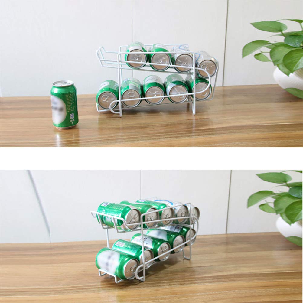 Distributeur De Canettes Suspendu Pour Frigo – 2 Pièces, Rangement Double Rangée, 8 Canettes | Optimise L’espace, Accès Facile