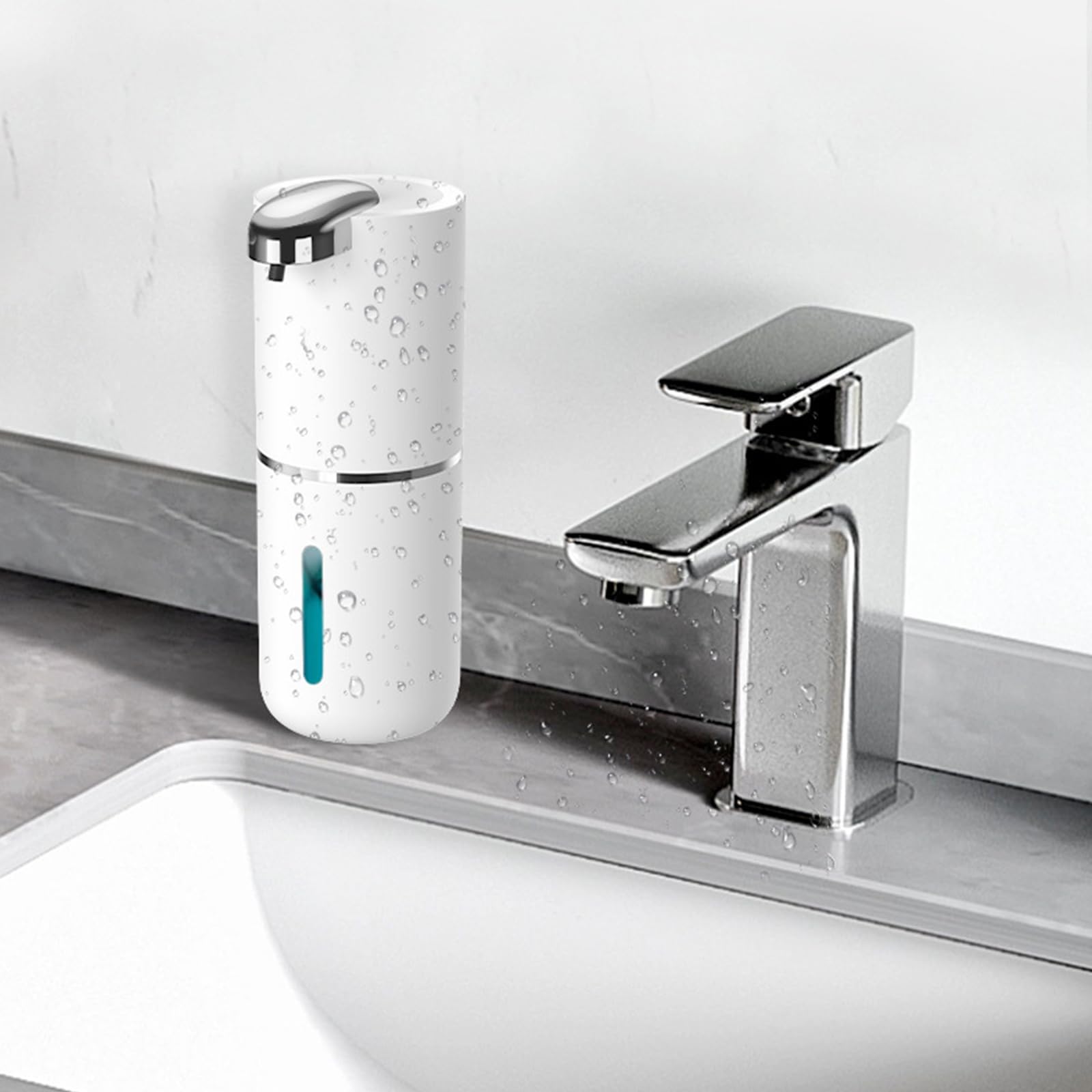Dispenser automatico sapone per le mani in schiuma con uscita regolabile Design igienico senza contatto Accessorio da bagno in ABS per la casa Dispenser automatico sapone in schiuma