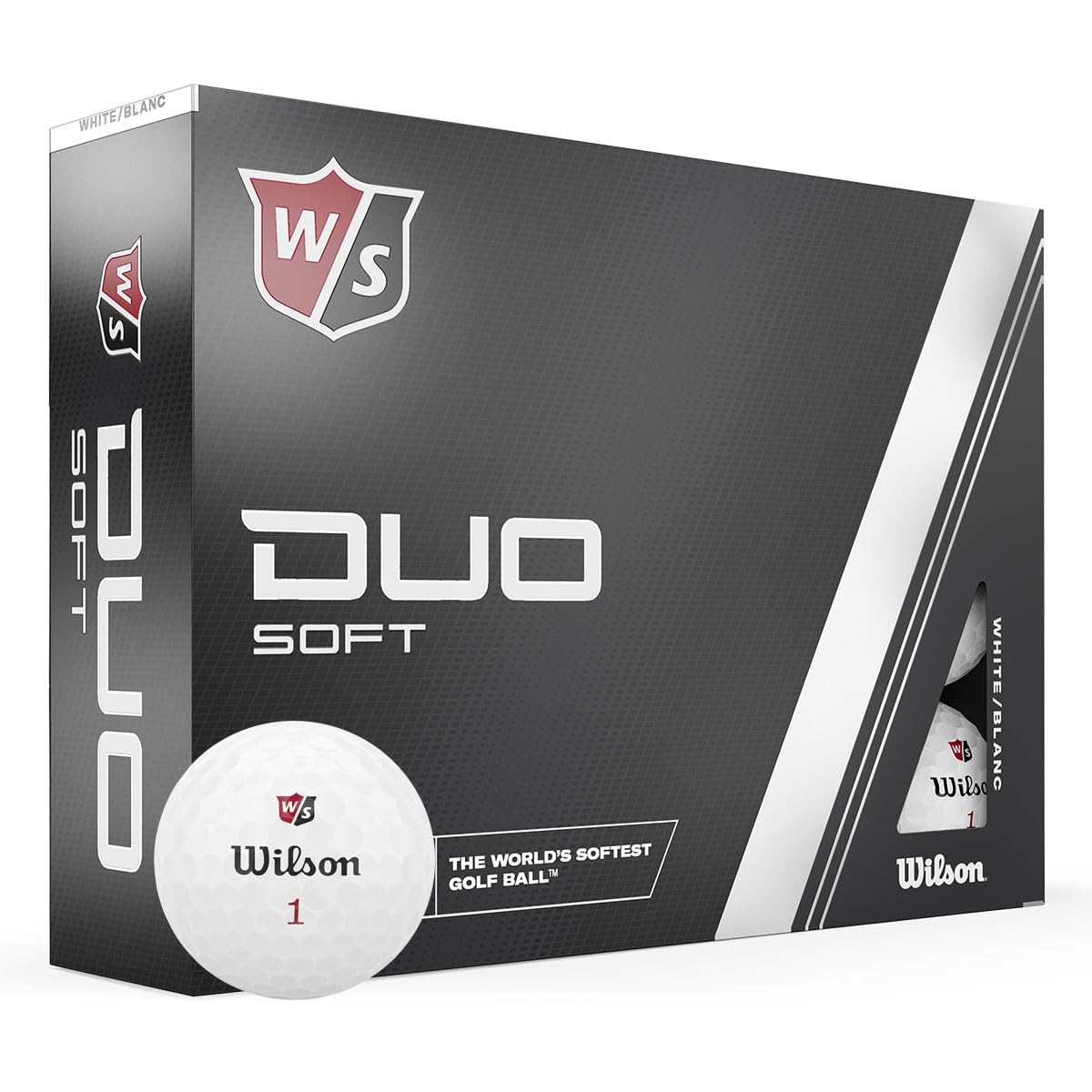 Wilson Staff Golf Balls, Duo Soft Women, Two-Piece Golf Ball for Women, 12 Balls, White