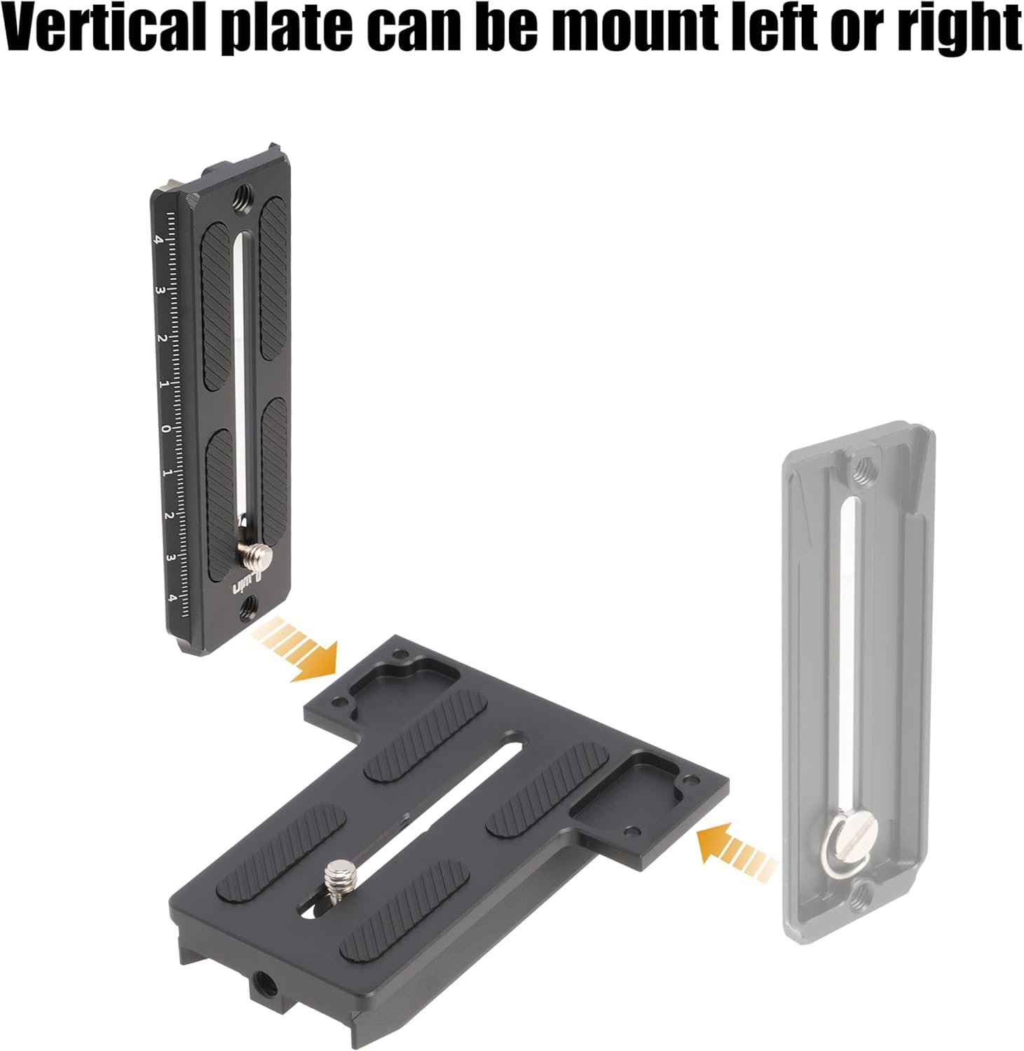 Hersmay Plaque verticale à dégagement rapide en L pour Zhiyun Crane 2 3 LAB Weebill 2 3 Weebill-S Stabilisateur de cardan compatible avec trépied Manfrotto