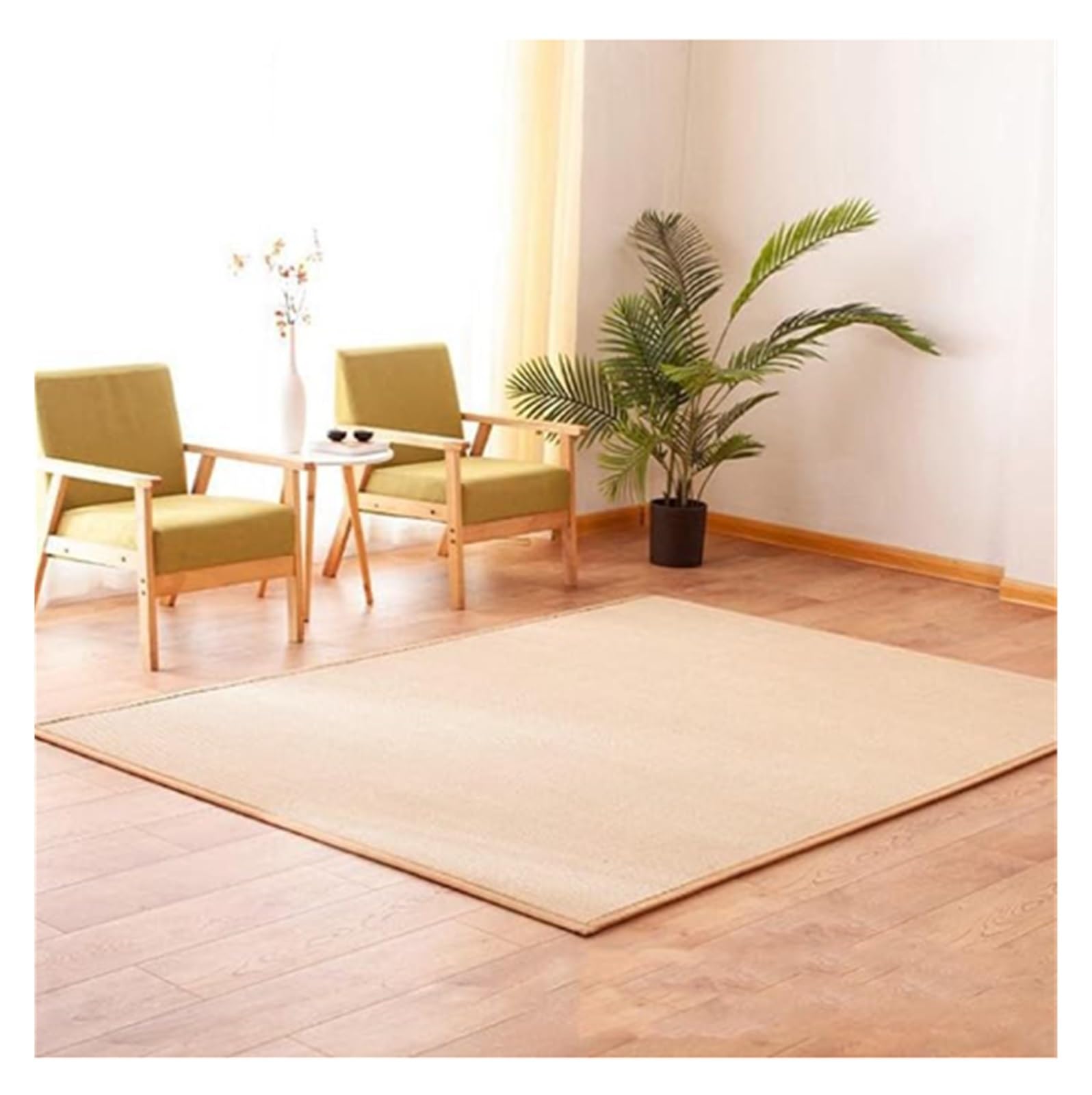 Tapis de couchage décoratif en bambou tissé : la solution anti-glisse pour couloir et salon