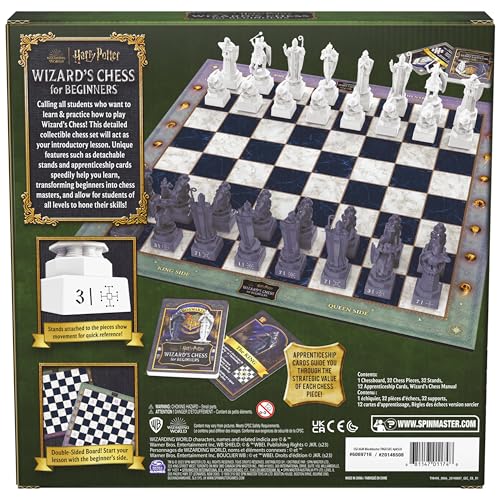 Spin Master Games, Wizarding World of Harry Potter Chess Teacher, Beginner Chess Set, Learn to Play Game for Beginners, Strategy Game for Muggles, for Kids & Family, 2 Players, for Ages 8 & Up