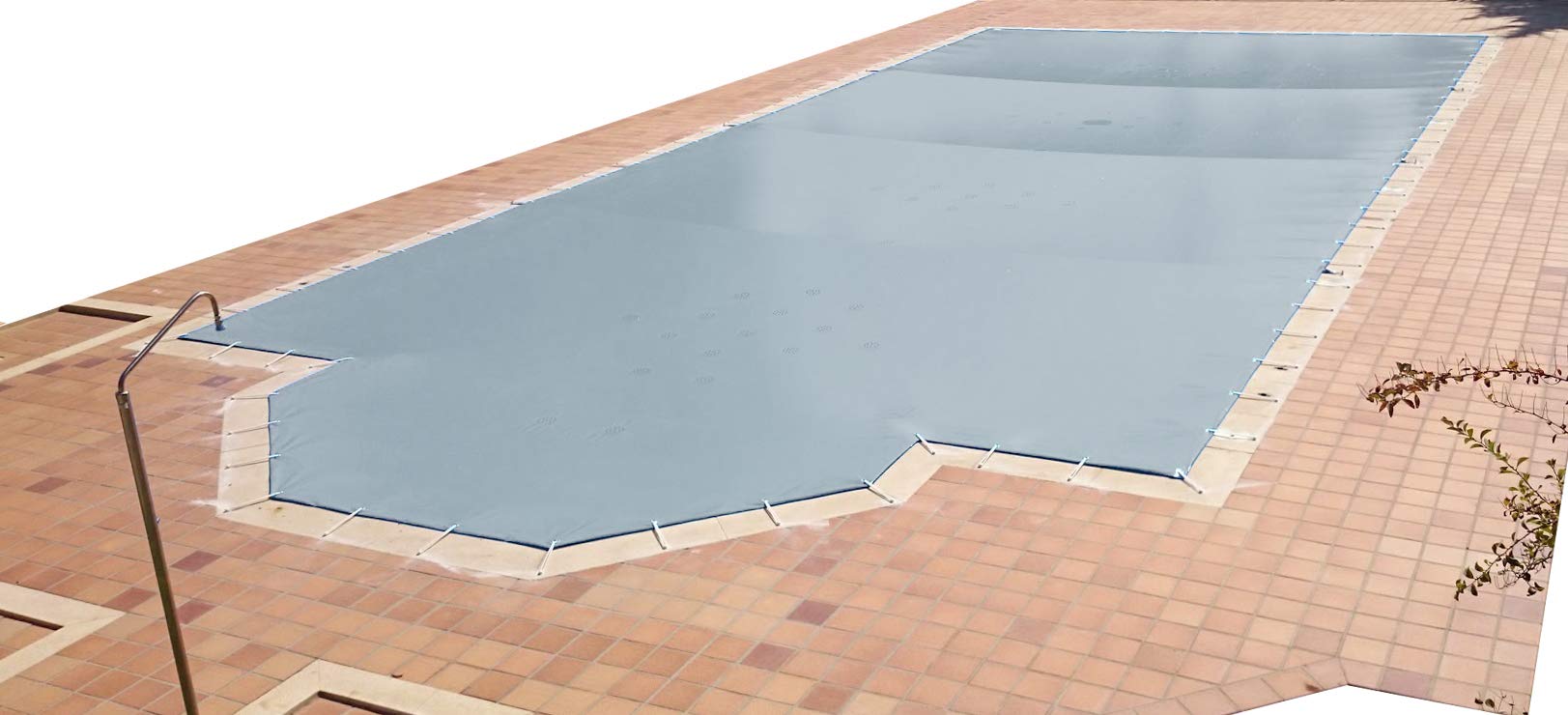 Telo Invernale per Piscine de 4 x 8,5 m più 15 cm su ciascun Lato per l'ancoraggio a Colori Verde (Esterno) / Verde (Interno