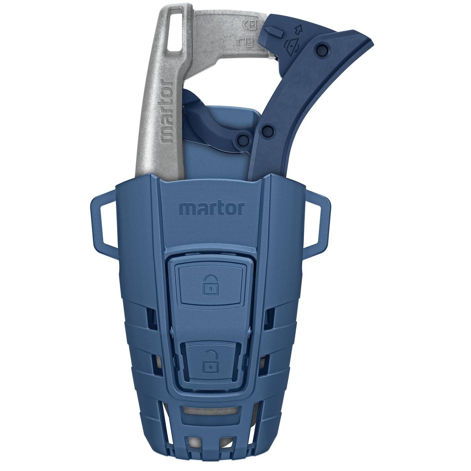 MARTOR SECUNORM 610 XDR Safety Knife with Holster - Sack Opener with Trapezoidal Blade - Dirt Resistant - Easy to Clean - Ergonomic - Metal Detectable
