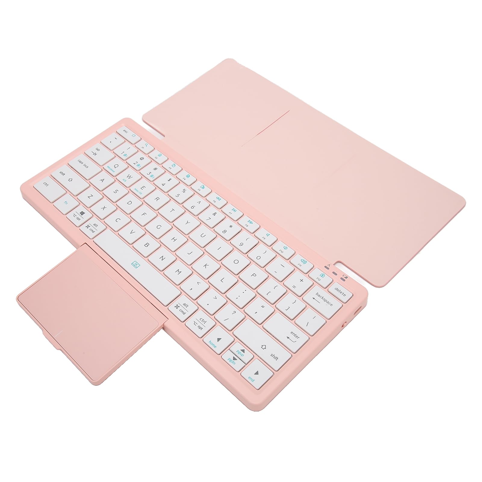 Teclado Bluetooth con Funda y Trackpad, 78 Teclas (Pink Purple)