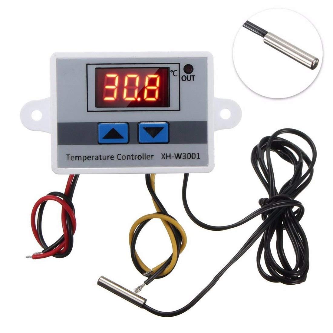 Robomalls XH W3001 Digital LED Display Temperature Controller 220V 1500W 10A LED Temperature Controller with Thermostat Control Switch NTC Sensor Probe for Egg Incubator-image-21