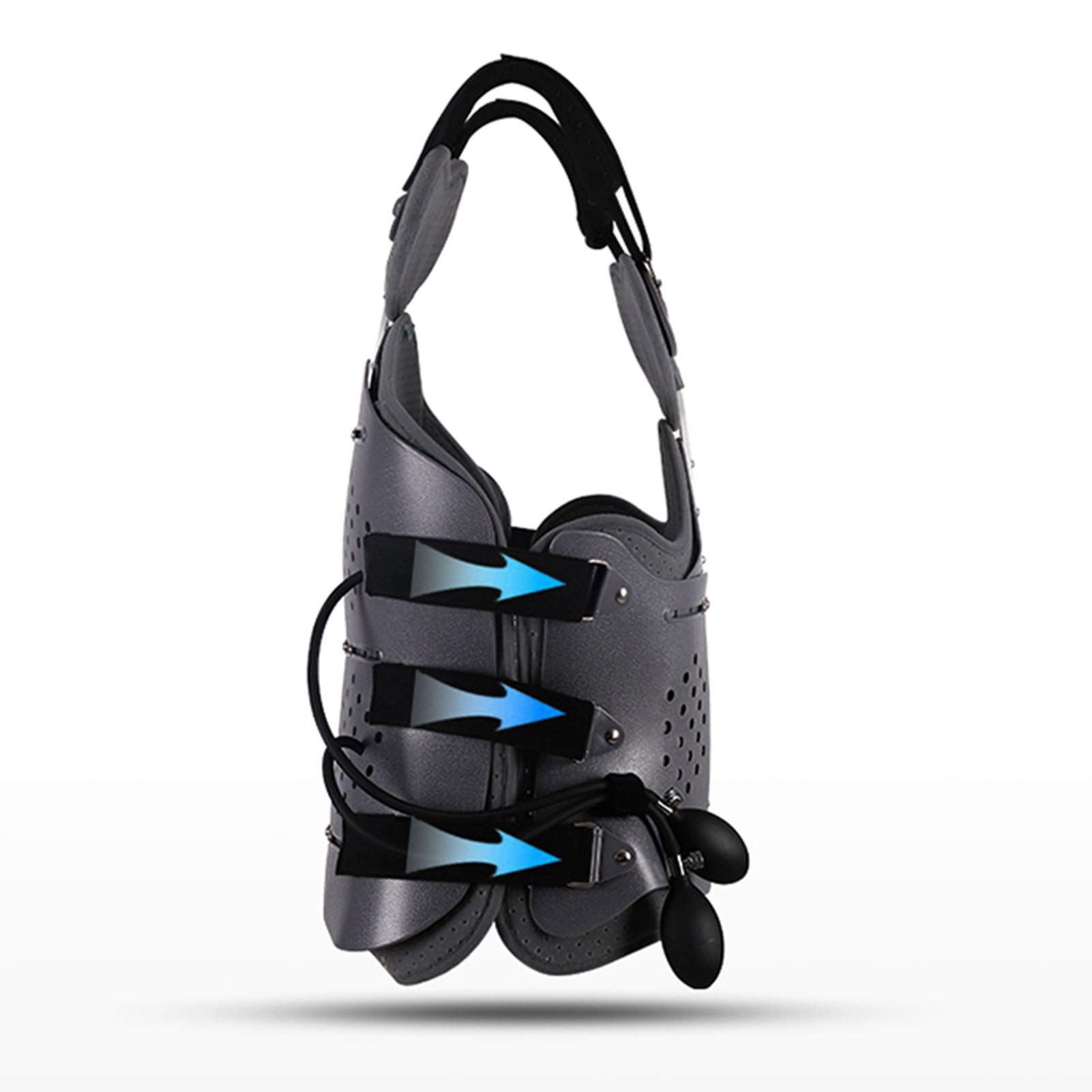 Soporte espinal toracolumbar fijo, soporte torácico de espalda completa - Alivio del dolor y enderezador para fracturas, posoperatorio, hernia discal, trauma espinal, escoliosis leve (gris2)