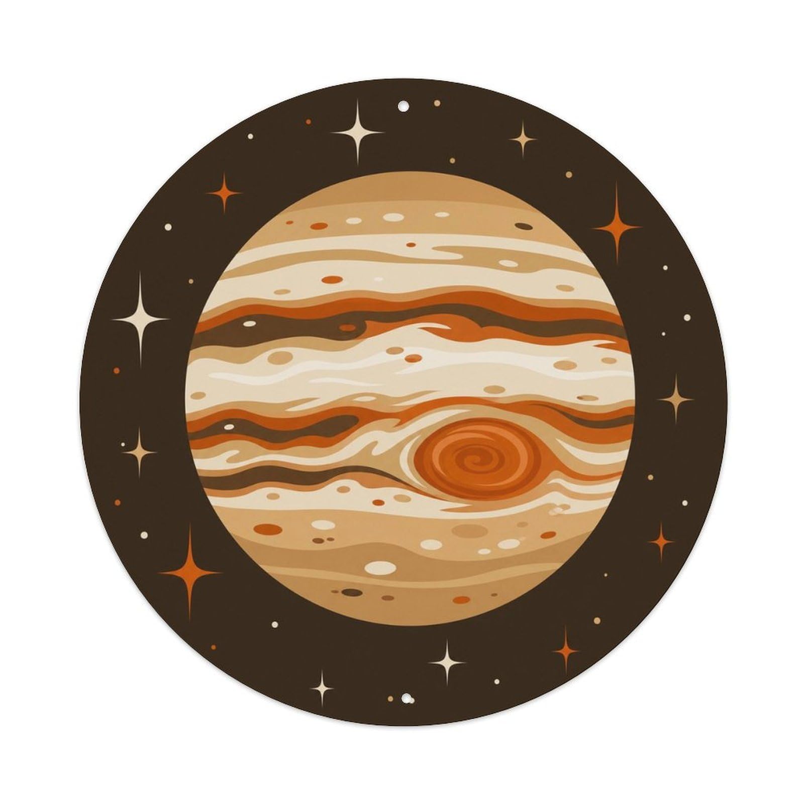 Odgynaw 8X8inch(20X20cm) Deep Space Jupiter Gas Giant Cosmic Discovery Stellar Metal Tin Sign