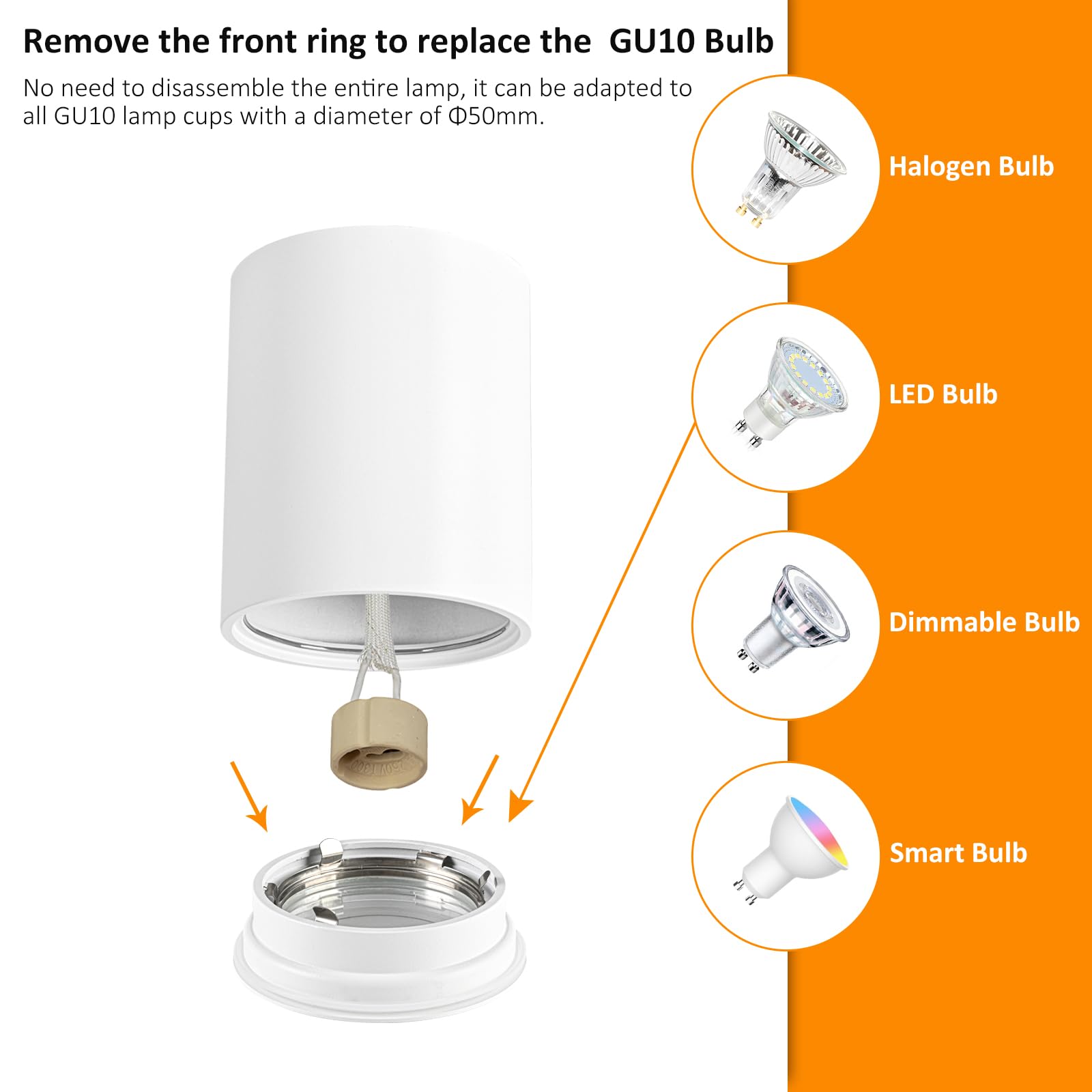 Deckenspot Aufbauspot IP44 Weiß GU10 Flach Aufbaustrahler Deckenleuchte 230V Aluminium Downlight Runde 2 Stück