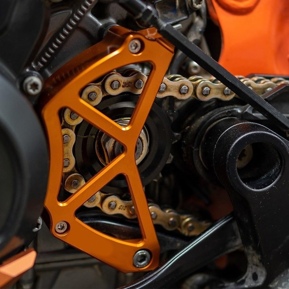 Cubierta de cadena Guaud for KTM Adventure 790 SR 2019-2022 Duke 790 890 for Duke 2020 2021 22, cubierta de Sensor, Protector de piñón delantero(Orange)