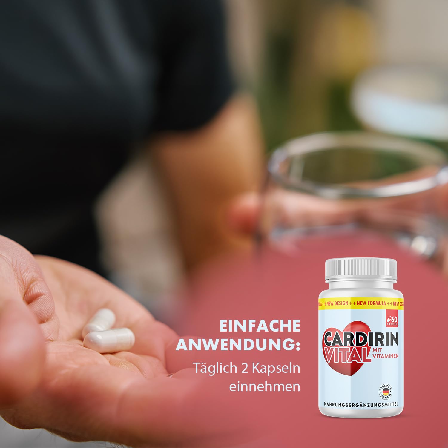 Cardirin Vital Kapseln | Mix aus pflanzlichen Zutaten | für Männer & Frauen | 60 Kapseln Inhalt