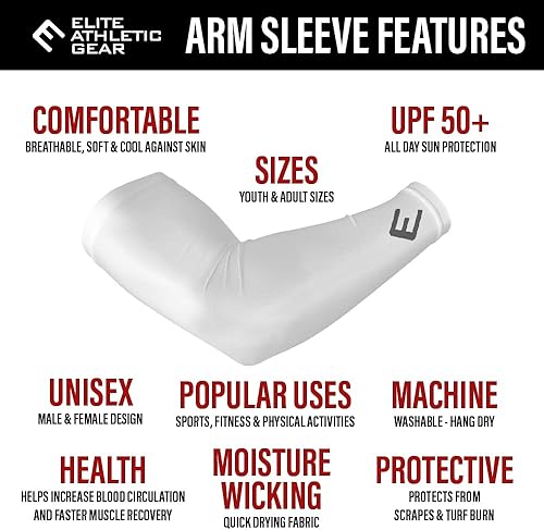 Miniatura 3 de Elite Athletic Gear Mangas de compresión Lightning para brazos  Tallas para jóvenes y adultos  Ropa para deportes y fitness  Se venden
