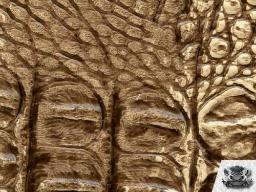 Miniatura 2 de The Yard - Tela de piel sintética de cocodrilo Allie de vinilo