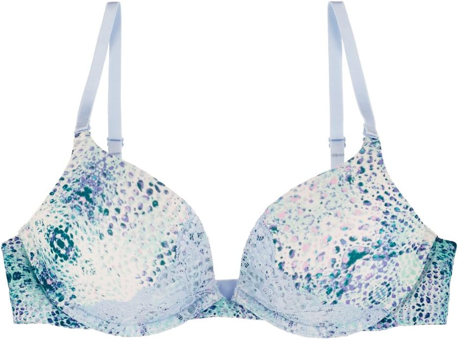 Undies.comwomens Custom-Knit Microfiber Underwire Double Push-Up Everyday Bra Push Up Bra