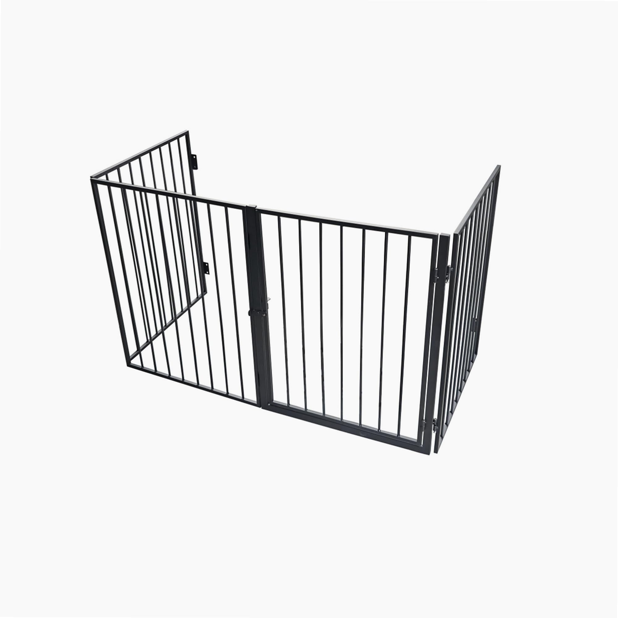 WERKA PRO Barrera de Seguridad de Metal 4 Paneles 240cm