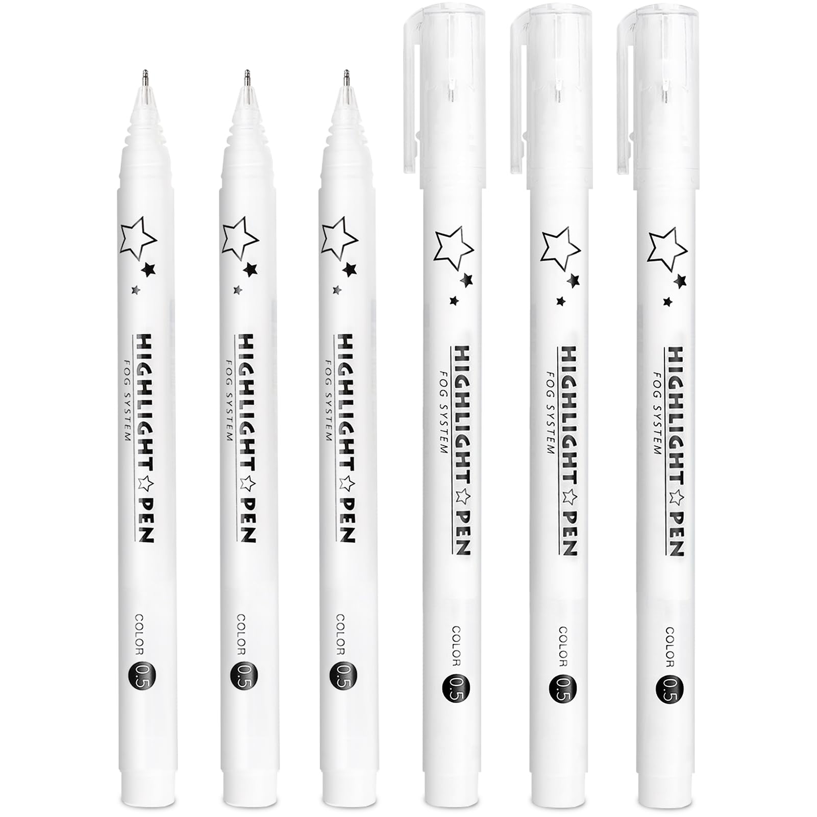 Elegirme ジェルボールペン 白ペン 0.5mm 極細 不透明調 ホワイト…