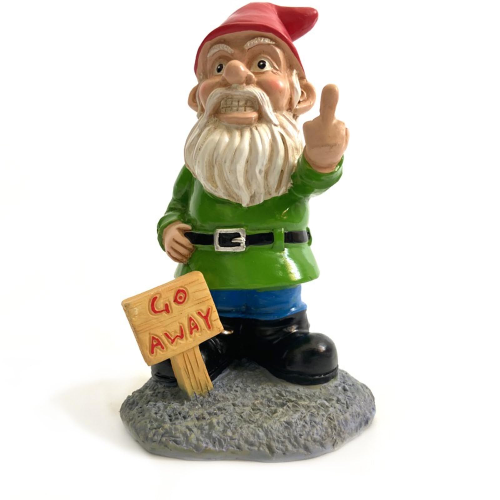Yzzt Green Outdoor Funny Garden Gnomes Decoration Statue Dwarf Figurines Ornament Resin Waterproof Resin Funny Garden Gnome Statue Ornaments For Pation Yard Lawn Indoor Tabletop Home