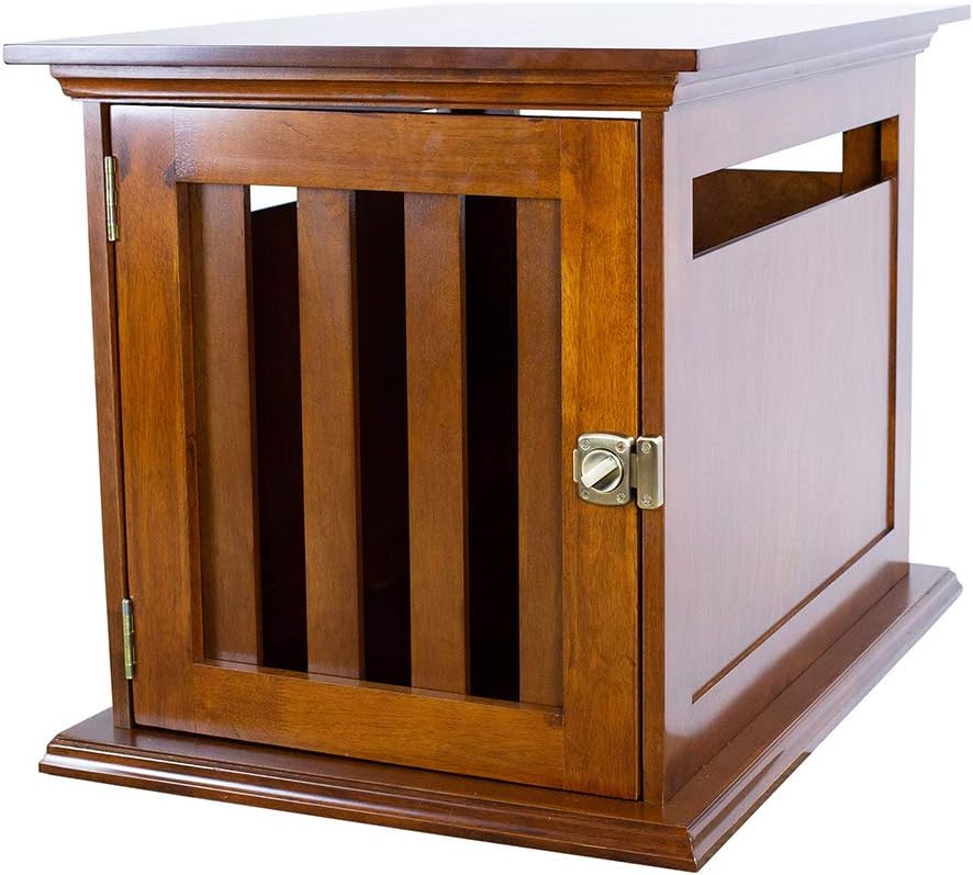 TownHaus Elite Furniture Dog Crate (Large/X Large, Mahogany)