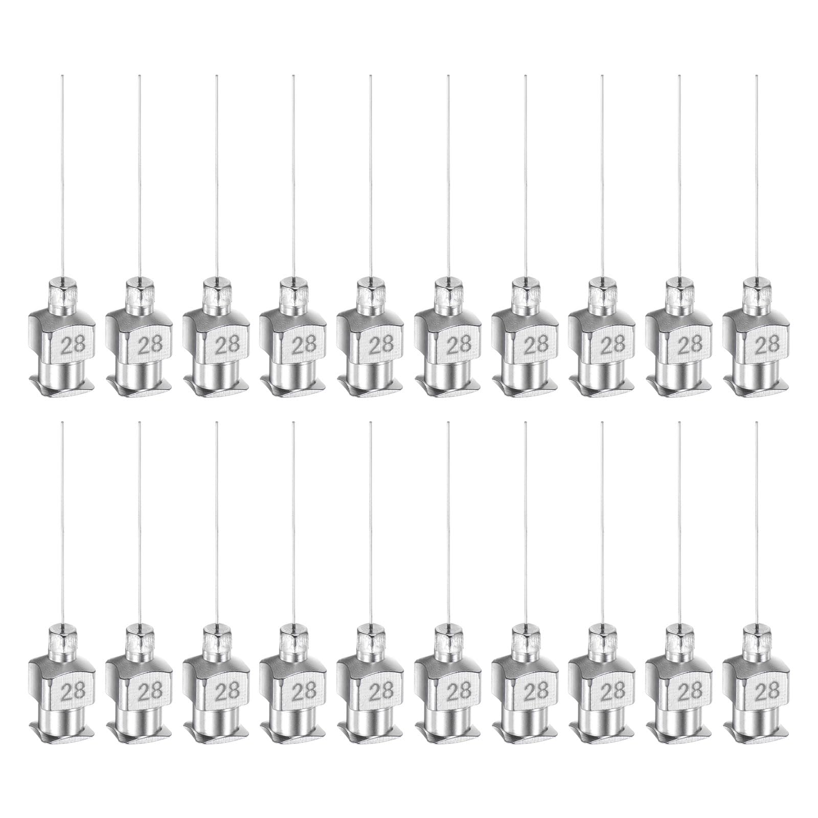 HARFINGTON 20pcs 18Gauge Stainless Steel Dispensing Needles, 1" All Metal Glue Needle Tube Blunt Tips Luer Lock for Thick Liquids, Ink, Glue, Lab Use — Amazon image 9