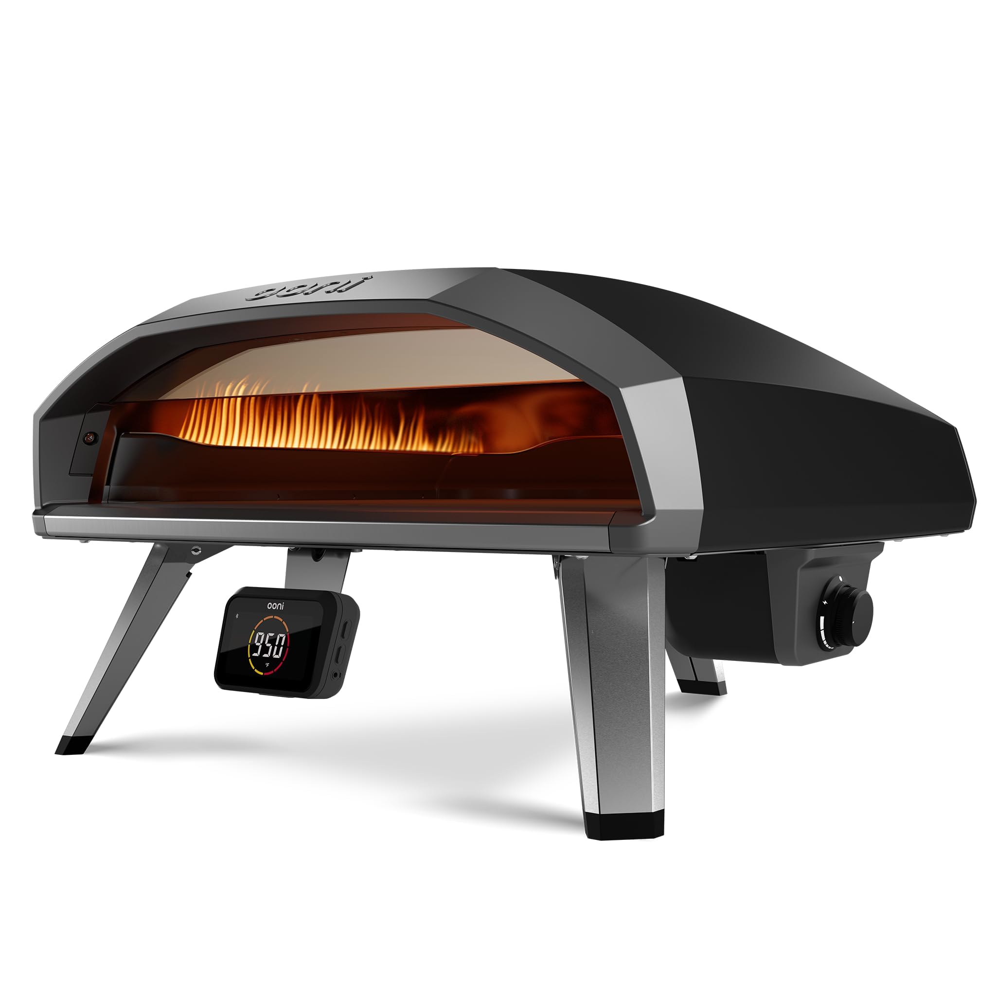 Ooni Koda 2 Pro 18" Gas Pizzaofen – Schwarzgrau – Gas Pizzaofen mit 2 Kochzonen – Kompakt & Tragbarer Outdoor Pizza Ofen – Perfekt für Neapolitanische Pizza in 60 Sekunden