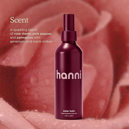 Miniatura 7 de HANNI Bálsamo de agua hidratante para el cuerpo, espray hidratante con ácido hialurónico para todo tipo de piel, reemplazo de loción, 200 mL  6.76