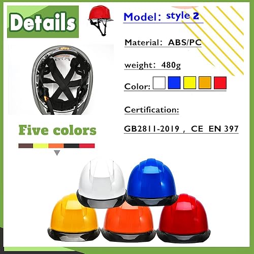 Miniatura 10 de Sombrero duro de seguridad personalizado logotipo protector cabeza sombrero de trabajo al aire libre (patrón 1)