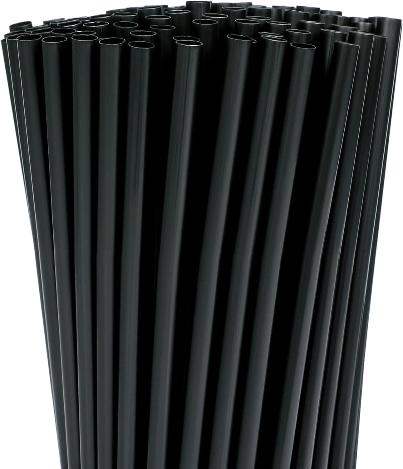 Compostable/Biodegradable Made in USA Case of 900 Pcs Boba - Unwrapped 8"x0.47" (Black)