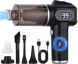 Yuxava Vacuum Cleaner for Computer, Electric Compressed Air with LED Light, 50000 RPM Cordless Portable Vacuum, Electric Wireless Dust Remover & Vacuum Cleaner, for Keyboard, PC, Home, Car Cleaning
