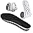 4D Cloud Technology Super Soft Comfort Insoles - U-Shape Memory Foam, Cloud Feeling, Sports Memory Foam (Black, Men 9-10.5/Women 10.5-12)