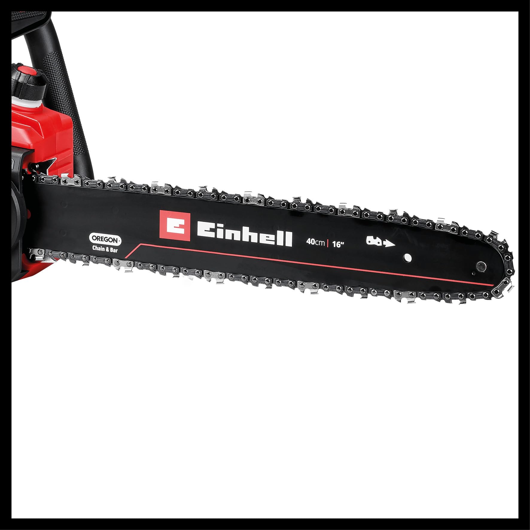Einhell Profesjonalna akumulatorowa piła łańcuchowa GP-LC 36/40 Li BL-Solo (36 V, długość cięcia 38 cm, bezszczotkowa, prędkość łańcucha 19 m/s, automatyczne smarowanie łańcucha, bez akumulatora)