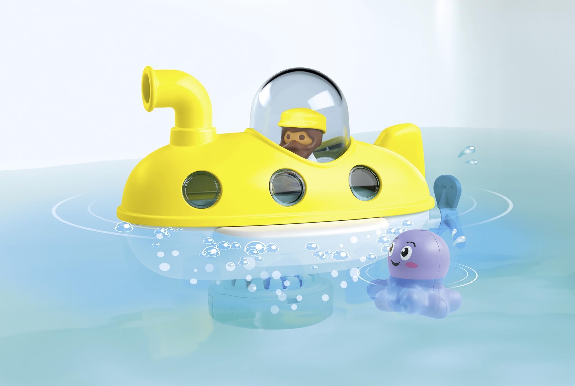 PLAYMOBIL Junior Submarino De Colores Con Pastillas De Baño Tinti Y Cúpula Desmontable, Desde 1 Año