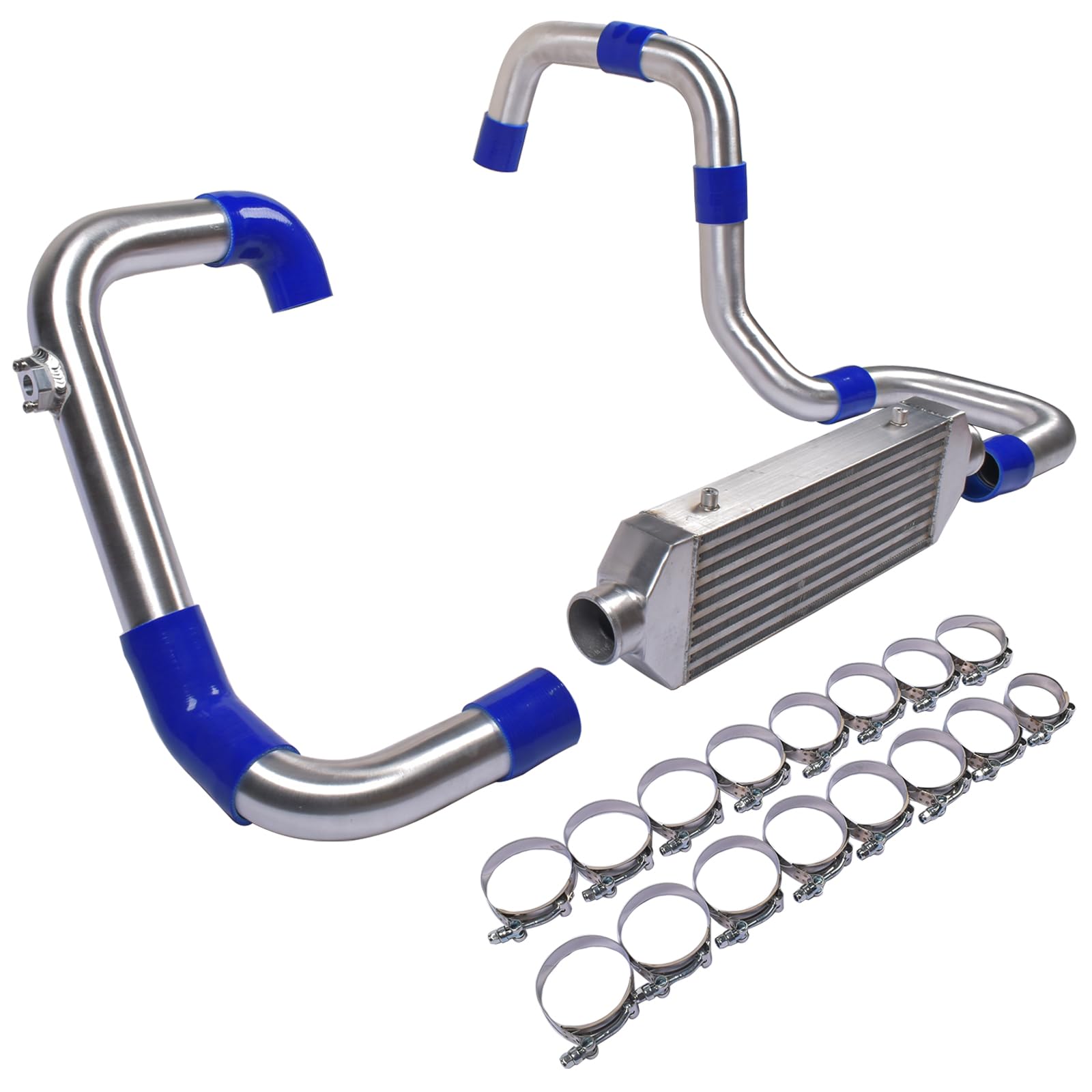 Kit de intercooler Kit FMIC del enfriador de aire del soporte delantero de aluminio compatible con Le-on Bo-ra Go-lf MK4 A3 8L 1J2 1J6 1.9TDI 1998-2005