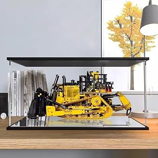 Transparent Acrylic Display Case for Lego 42131 App Controlled Bulldozer, Dustproof Display Case Compatible with Lego 42131 (Lego Model Not Included) B,3mm