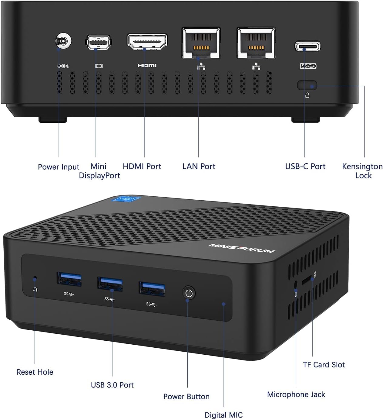 Mini PC RAM da 8 GB aggiornabile SSD da 256 GB Processore