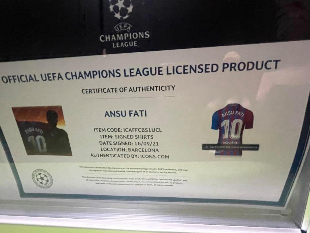 サイン入り【Icons/正規品】 アンスファティ 21-22 ユニフォーム