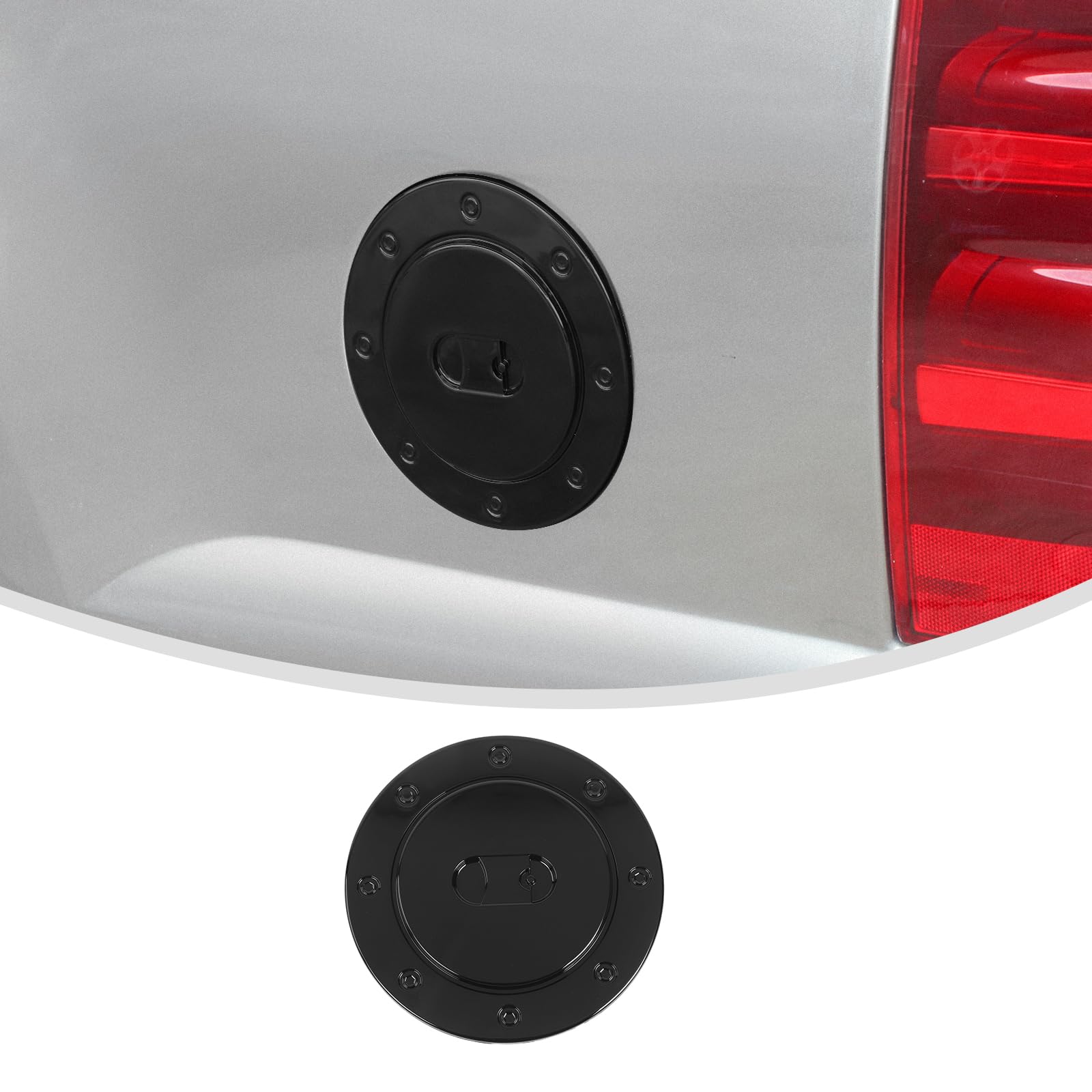 Linskip Gas Cap Cover Compatible with Chevy Avalanche Suburban Tahoe & GMC Yukon 2007-2013, Fuel Tank Cap Cover, Exterior Accessories(Black)