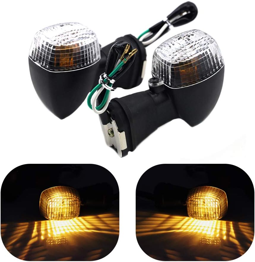 GUAIMI Motorcycle Turn Signal blinker Indicator Lights for Ninja 250R 500 500R EX500 GPZ500S ZZR600 ZXR250 400 750 KLE250 400 500 ZR-7S ZRX1200S-Amber