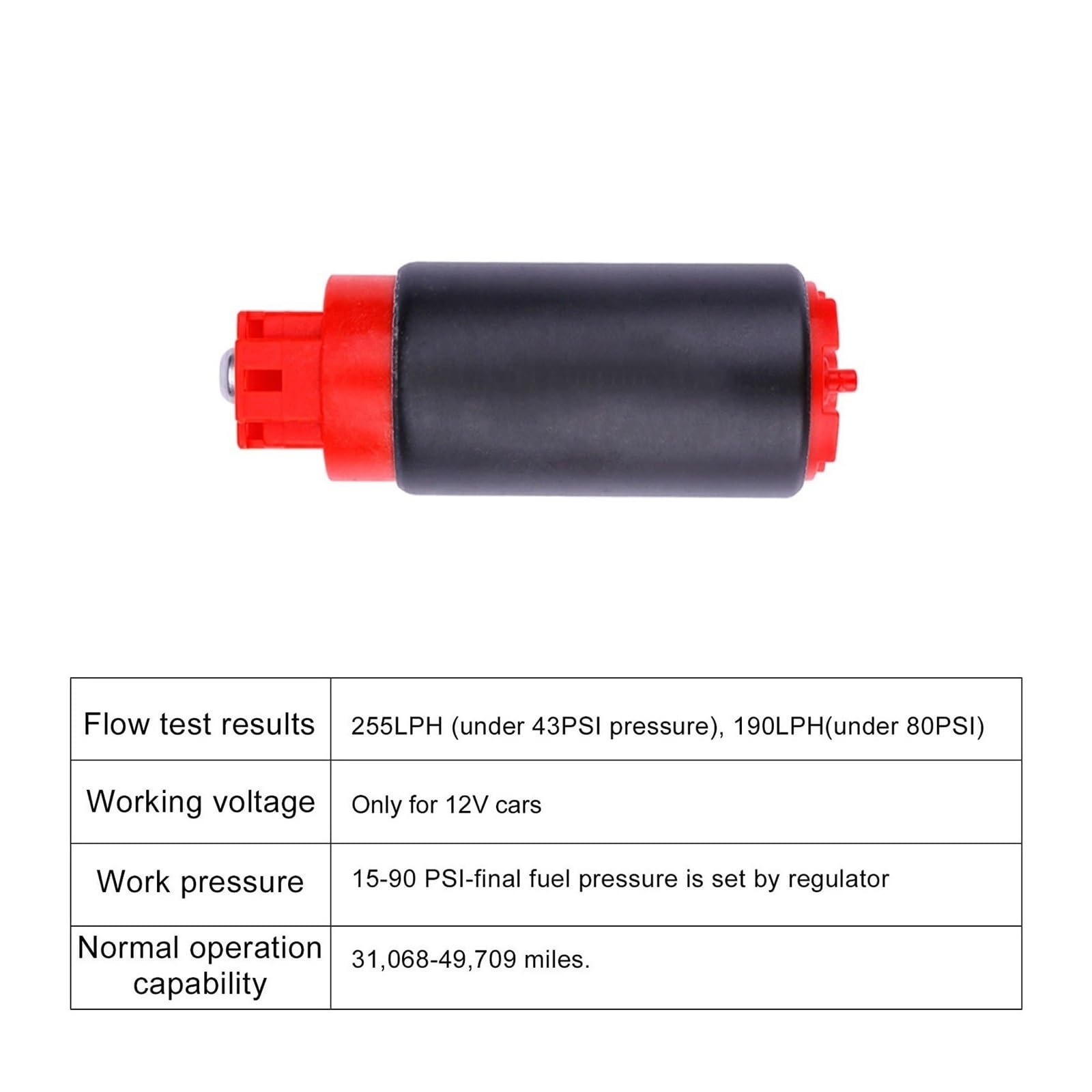 Kraftstoffpumpe Für Elantra 340LPH E85 High Flow Kraftstoff Pumpe "Ersetzen Walbro 255LPH GSS342"(No logo)